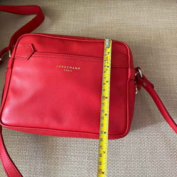 Longchamp Red Leather Crossbody Bag - Picture 13 of 14
